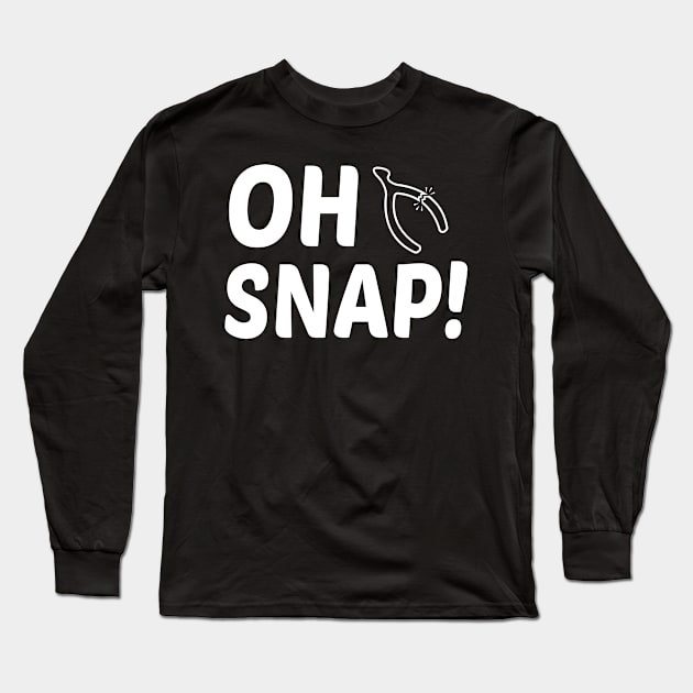 Thanksgiving Oh Snap Wishbone Long Sleeve T-Shirt by MilotheCorgi